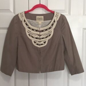ANTHROPOLOGIE Cidra Textured Cropped Jacket